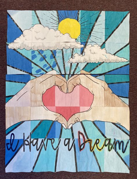 Mlk Crafts For Kids, Mlk Crafts, Mlk Activities, Making Change, 2nd Grade Art, Michel Basquiat, Mural Ideas, Cardboard Art, Classroom Crafts