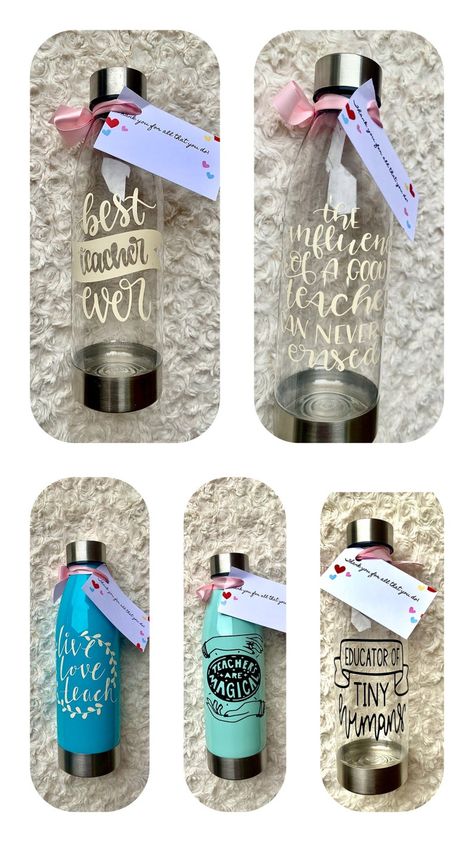 These CUSTOM WATER BOTTLES Are Designed For Teacher Appreciation Week, But Can Be Re-Designed For Any Event Or Purpose. These Would Make A Great Gift For Any Special Person In Your Life! If You Want To Re-Design, Just Ask! TBBDesigns@outlook.com We Are Here To Help! #custom water bottles #custom water bottles ideas #custom water bottles diy #custom water bottles for men #custom water bottles for kids #custom water bottles kids #custom water bottles sports #custom Water Bottles For Men, Water Bottles Diy, Water Bottles For Kids, Bottles Diy, Diy Water Bottle, Thanksgiving Drinks, Bottle Tags, Custom Water Bottles, Kids Water Bottle