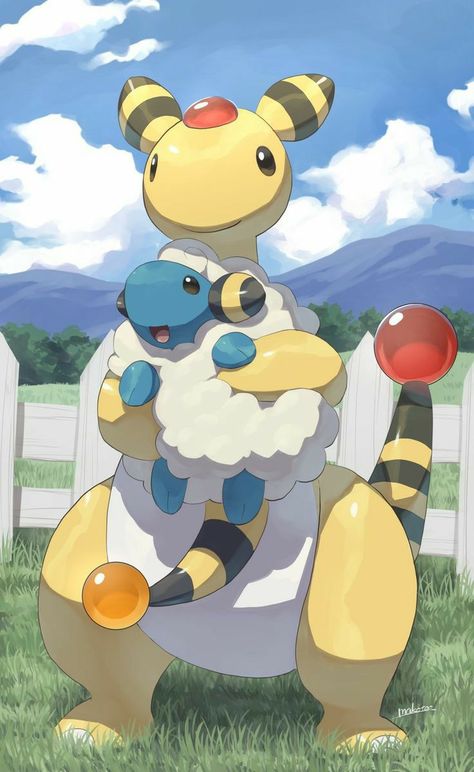 Cute Pokemon Wallpaper for Mobile Phone (Ampharos and Mareep) Mareep Pokemon, Giratina Pokemon, Pokémon Wallpaper, Pokemon Backgrounds, Cool Pokemon Wallpapers, Cute Pokemon Pictures, Pokemon Images, Type Pokemon, Cute Pokemon Wallpaper