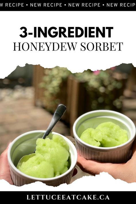 Honeydew Dessert, Honeydew Melon Recipes, Honeydew Recipe, Honeydew Sorbet, Vegan Dessert Recipe, Vegan Sorbet, Healthy Vegan Dessert, Melon Recipes, Sorbet Is