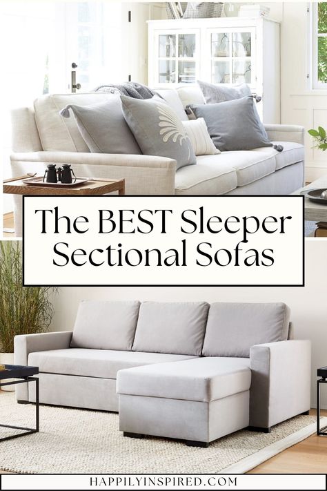 The BEST Sleeper Sectional Sofas Deep Couch Sectional, Sofa Bed Guest Room, Modern Sectional Living Room, Most Comfortable Sleeper Sofa, Modern Coastal Living Room, Best Sleeper Sofa, Small Sectional Sofa, Large Sectional Sofa, Deep Sofa