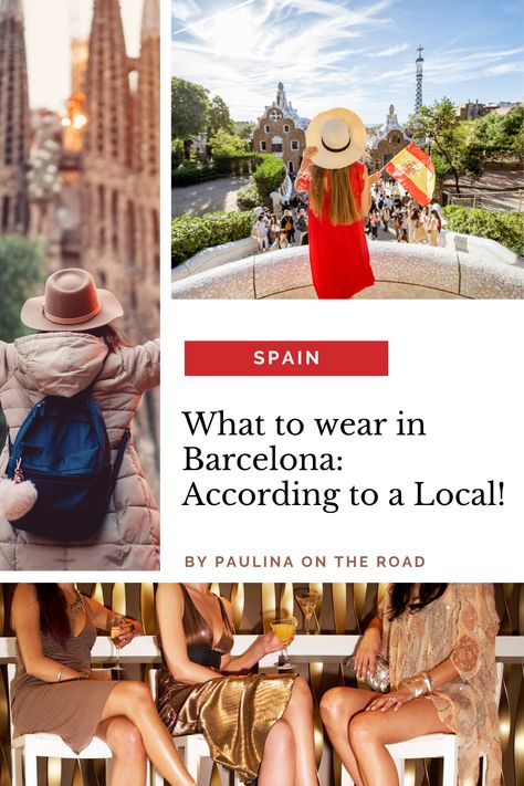 Not sure what to wear in Barcelona throughout the year? From July heat to chilly November evenings, this guide offers stylish and practical outfit ideas. Learn how to stay comfortable in summer street style and transition seamlessly into fall fashion. With tips for men and women, this Barcelona style guide is your perfect packing resource. Barcelona Clothing Style, Barcelona Packing List Fall, Barcelona Outfits January, Barcelona Outfits February, Barcelona Vacation Outfits, Barcelona In March Outfit, What To Wear In Barcelona Summer, Barcelona Street Style 2024, Barcelona Fashion Winter