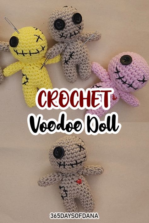 A detailed crochet tutorial for a Voodoo Doll Keychain / Pincushion. Great for beginners. Crochet Voodoo Doll Keychain Free, Mini Voodoo Doll Crochet Pattern Free, Crochet Voodoo Doll Keychain, Voodoo Doll Keychain Crochet Pattern Free, Voodoo Doll Crochet Pattern Free, Crochet Voodoo Doll Pattern Free, Diy Voodoo Doll Keychain, Voodoo Crochet, Voodoo Doll Crochet