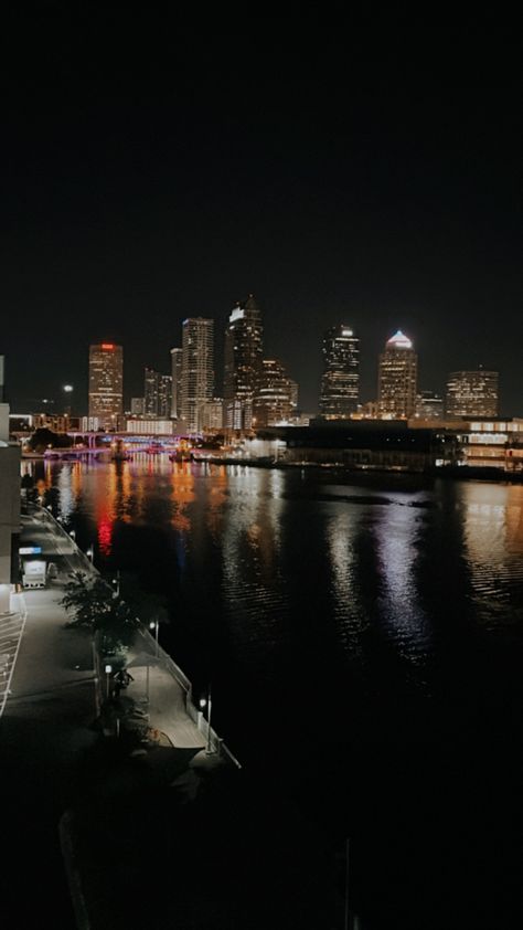 Tampa Nightlife, Rainy Night, Tampa Bay, City Lights, Tampa, Night Life, Sydney Opera House, Florida, Lighting