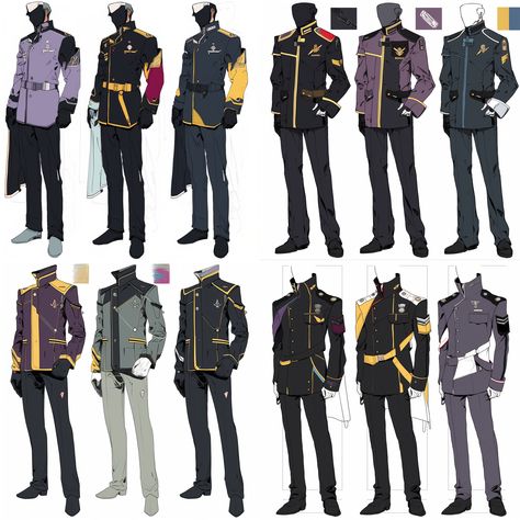 space-military-uniform Space-Navy-Uniform, Uniform-design-sheet, military-fashion-design intricate-details, luminous contours, Indian-Wedding-Suit-Inspiration, white-background --niji Types Of Uniform, Scifi Uniform Concept, Officer Uniform Design, Royal Guard Uniform Design, Space Uniform Design, Space Navy Uniform, Fantasy Navy Officer, Character Design Uniform, Futuristic Police Uniform