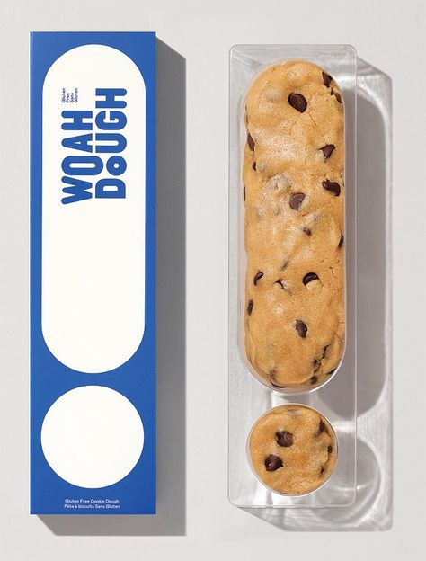 Woah Dough Gluten Free Cookie Dough, Graphic Designer Studio, Typography Packaging, Cookies Branding, Dessert Packaging, Frozen Cookies, Cookie Business, Cafe Shop Design, Lets Talk