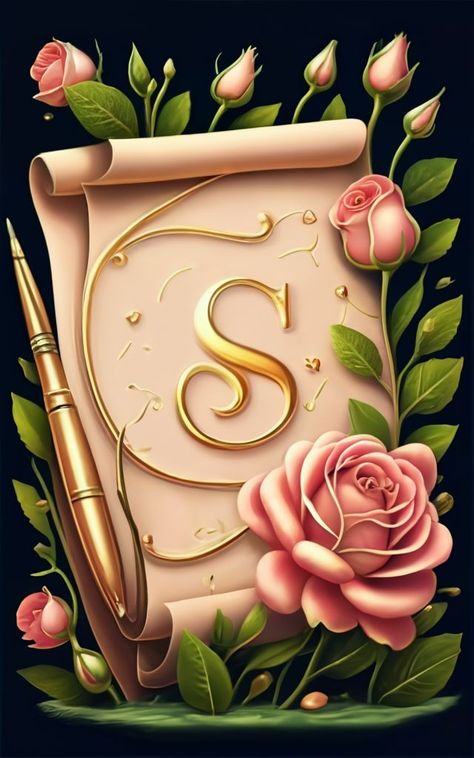 Fancy Alphabet Letters, Fancy Letter S, Fancy Alphabet, S Letter Images, Letter Art Design, Wallpaper Iphone Love, Glittery Wallpaper, Birthday Collage, Beautiful Night Images