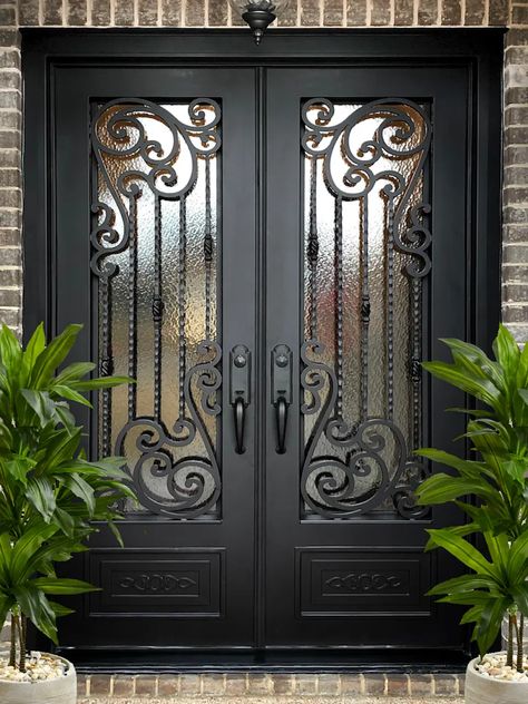 Tuscan Elite Series Gallery | Tuscan Iron Entries Wrought Iron Doors Front Entrances, Wrought Iron Entry Doors, Wrought Iron Front Door, Porte In Ferro, Iron Front Door, Iron Entry Doors, Metal Doors Design, Beautiful Front Doors, Iron Door Design