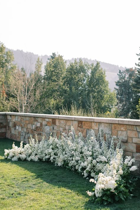 Alter Floor Flowers, Ceremony Floor Arch, White Alter Flowers, Floor Arrangements Wedding Ceremony, Wedding Ceremony Flowers Altar Floor, Green And White Aisle Flowers, Wedding Ceremony Floor Flowers, Grounded Ceremony Arch, Alter Floral Arrangement