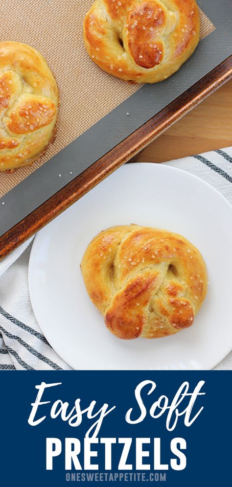 Soft Pretzel Recipe - One Sweet Appetite Overnight Bread Recipe, No Knead Dutch Oven Bread, Overnight Bread, Soft Pretzels Recipe, Pretzel Recipe, Soft Pretzel Recipe, Oven Bread, Baking Soda Bath, Dutch Oven Bread