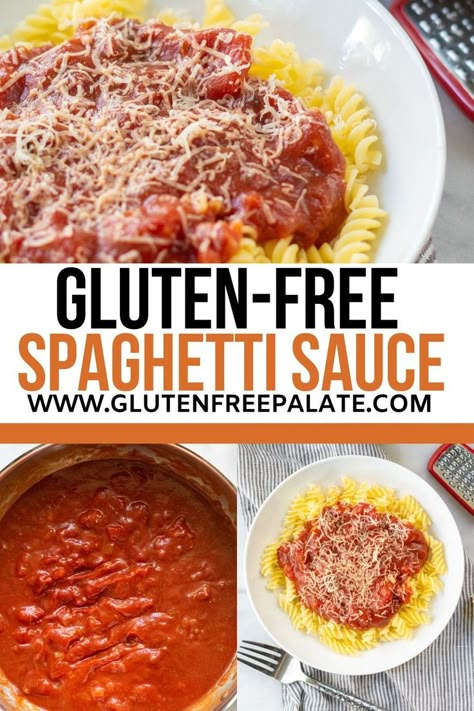 A easy recipe for gluten free spaghetti sauce that uses minimal ingredients. Dairy-free and sugar free. Sugar Free Recipes Dinner, Gluten Free Spaghetti Sauce, Gluten Free Tomato Sauce, Gluten Free Pasta Sauce, Yogurt Sauces, Gluten Free Dairy Free Dinner, Gluten Free Sauces, Gluten Free Spaghetti, Beef Ground