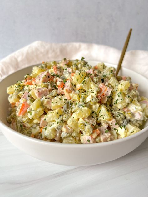 The Best Russian Potato Salad “Olivier” Salad Olivier, Easy Home Cooked Meals, Russian Potato Salad, The Modern Nonna, Olivier Salad, Modern Nonna, Lemon Shrimp Pasta, Big Mac Salad, Mac Salad