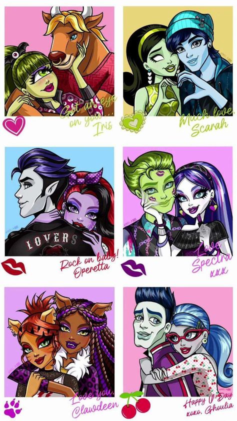 #monsterhigh #mhart #mh1g #monsterhigh1g #монстрхай #монстерхай Valentines Monster High, Toralei X Clawdeen, Monster High Concept Art, Monster High Funny, Toralei Monster High, Monster High Posters, Monster High Ships, Monster High Ghouls Rule, Monster High Oc