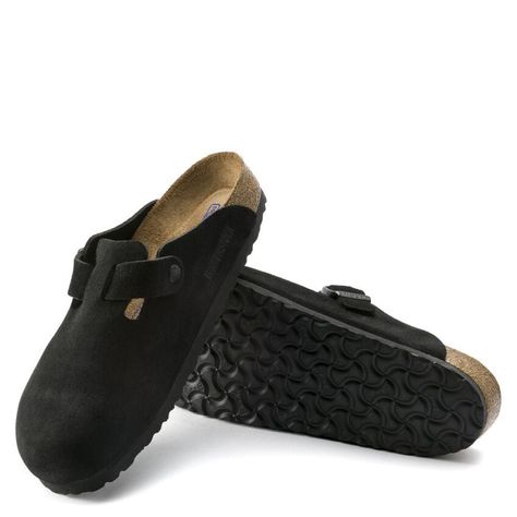 NARROW WIDTHClick here for Regular Width
The BIRKENSTOCK Boston clog - Birkenstock Boston Softbed Suede Leather in Black is a veritable classic that can easily be worn all year round. With its additional foam layer, the soft footbed offers extra comfort – all day long. Shown in soft suede.
This item comes in European sizing. Please check Size Chart to find your perfect fit!
Original BIRKENSTOCK soft footbed; anatomically shaped
Upper: suede
Footbed lining: suede
Sole: EVA
Details: one strap with an individually adjustable metal pin buckle; soft footbed
Made in Germany Clog Fashion, Boston Soft Footbed, Bob Chapeau, Black Birkenstock, Suede Clogs, Outdoor Slippers, Boston Clog, Loafer Slippers, Birkenstock Boston