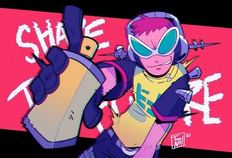 Jet Set Radio Fanart, Jet Set Radio, Looking For Work, It's Coming, Non Binary, Character Design Animation, Black Artists, Drawing Reference Poses, Movie Art