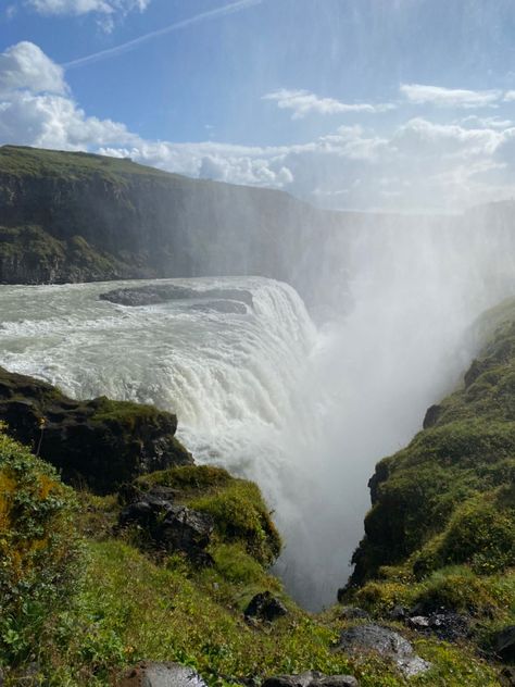 #iceland #travel #waterfall #hobbit #nature #aesthetic #icelandtravel #trip #moss #clean Gulfoss Iceland Waterfalls, Iceland Trip, Iceland Waterfalls, Iceland Travel, Nature Aesthetic, The Hobbit, Iceland, Travel, Nature