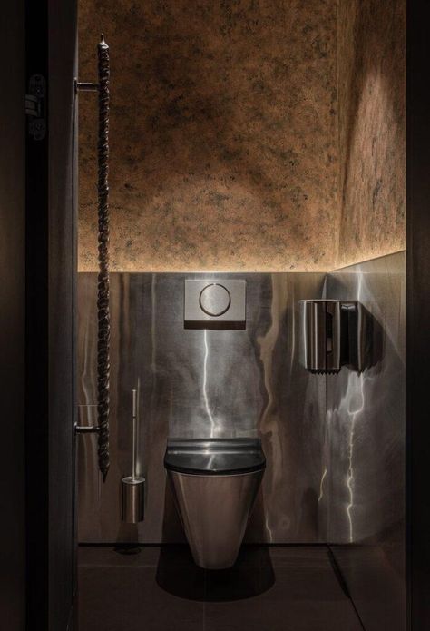 F.U.L.L. Bar Kiev: minimalist design & extraordinary drinks - THE Stylemate Restroom Design, Behind The Glass, Glass Partition, Landscape Designs, Toilet Design, F U, Shower Remodel, Bathroom Toilets, Bar Design