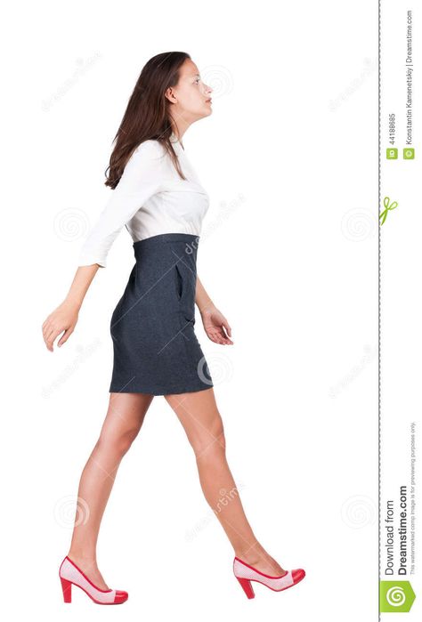 Girl In Suit, Woman Back View, Drawing Side View, Walking Pose, Walking Poses, Feet Drawing, Walking Women, Walking In Heels