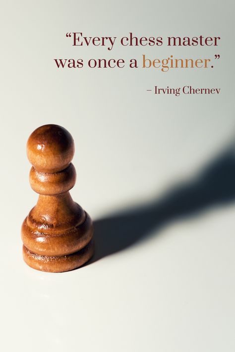 Everyone who excels in their field was once a beginner. Here's a fact: beginners are bad at the things they are just starting out in. But that's okay. Being bad at something is the first step to being good at it. If you're passionate about something, you will eventually excel at it, but only if you put in the hard work. That is what will ultimately decide if you remain a beginner or if you go on to achieve greater things in your chosen field. #MotivationalMondays #chess #IllingworthChess Chess Quotes Motivation, Chess Motivation, Chess Wallpaper, Respect Relationship, Chess Play, Chess Aesthetic, Chess Rules, Strategy Quotes, Chess Quotes