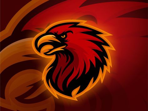 RED EAGLE LOGO by Ibnu Cahyadi on Dribbble Red Logo Design, Bird Mascot, Benfica Wallpaper, Hawk Logo, Red Eagle, Hunting Tattoos, Eagle Vector, Wild Animal Wallpaper, Eagle Mascot