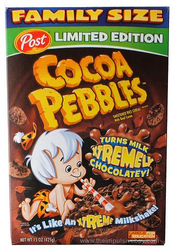 Limited Edition Post Xtreme Cocoa Pebbles Cocoa Pebbles, Pebbles Cereal, Kids Cereal, Gluten Free Cereal, Chocolate Cereal, Rice Crisps, Cold Cereal, Flavored Rice, Cereal Milk