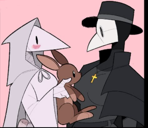 Plague Nurse And Doctor, Plague Doctor And Nurse Art, Plague Doctor And Plague Nurse, Plague Doctor X Plague Nurse, Plague Doctor Matching Pfp, Greaser Sans, Anime Plague Doctor, Plague Doctor Female, Plague Doctor Fanart