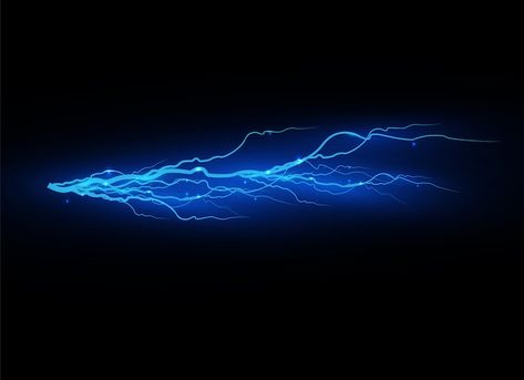 Lightning on a transparent background. e... | Premium Vector #Freepik #vector #abstract #blue #energy #glow Lightning Transparent Background, Light Blue Illustration, Energy Background, Electric Effect, Electricity Art, Cartoon Reference, Lightning Effect, Game Icon Design, Photos Editing