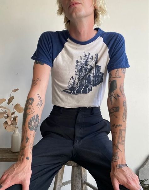 Unique Minimalist Tattoo, Masc Outfits, Androgynous Fashion, Streetwear Men Outfits, Minimalist Tattoo, Look Cool, Fit Check, Tattoo Inspo, Hình Xăm