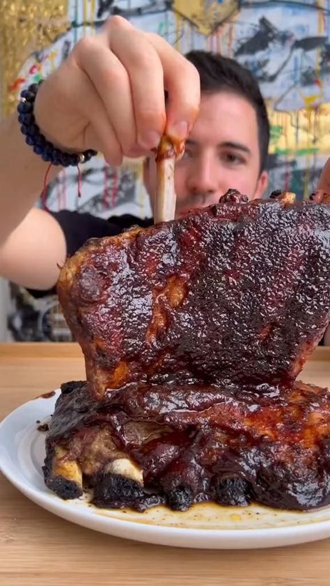 Bbq Spare Ribs, Sommer Mad, Ig Food, Baked Ribs, Simple Dinners, Pork Rib Recipes, Smoked Food, Ribs Recipe, Spare Ribs