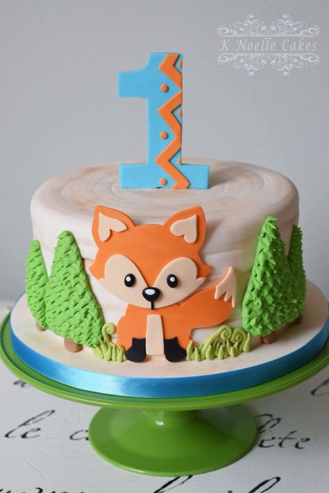 Fox Birthday Cake Fox Theme 1st Birthday Cake K Noelle Cakes Cakes K Noelle - albanysinsanity.com Fox Birthday Cake, Orange Birthday Cake, Fox Birthday Party, Fox Cake, Baby Boy Birthday Cake, 10 Birthday Cake, Fox Birthday, Woodland Cake, Cupcakes For Boys