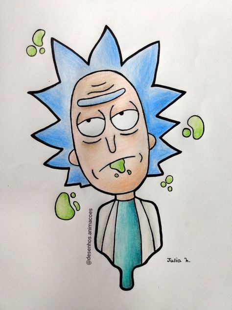 Rick And Morty Draw Trippy, Rick And Morty Doodles, Shoe Design Ideas, Rick And Morty Drawing, Free Draw, Posca Marker, Drawing Cartoon Characters, Rick Y Morty, Marker Drawing