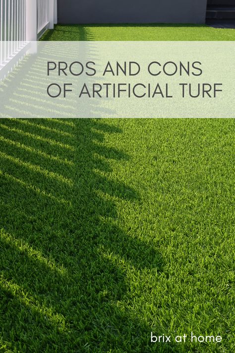 Looking to upgrade your landscaping game with artificial grass? Discover the pros and cons of turf and see if it really makes for a hassle-free, lush lawn. #ArtificialTurfProsCons #LandscapeDesign #LowMaintenanceLiving Artificial Grass Garden Ideas Design, Grass Less Front Yard, Artificial Turf Patio Ideas, Rock And Artificial Turf Front Yard, Astroturf Backyard Ideas, Backyard Landscaping Artificial Turf, Artificial Grass On Concrete Patio, Backyard With Fake Grass Ideas, Backyard Turf Landscaping Ideas