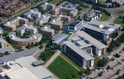 University of Hertfordshire de Havilland Campus aerial image University Of Hertfordshire, Aerial Images, Hd Images, Aerial View, University, House Styles