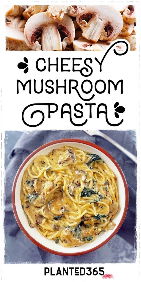 Best Vegan Cheese, Vegan Pasta Dish, Vegan Pasta Recipes, Mushroom Pasta, Awesome Recipes, Vegan Meal Prep, Tasty Healthy, Food Favorites, Chopping Block