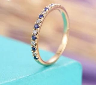 FinesilverJeweler - Etsy India Sapphire Diamond Wedding Band, Christmas Gift Items, Sapphire Wedding Band, Moissanite Wedding Band, Gold Diamond Wedding Band, Big Rings, Stacked Jewelry, Moissanite Wedding Bands, Rings Cool