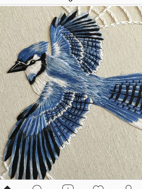 Sulaman Pita, Contemporary Embroidery, Embroidered Bird, Bird Embroidery, Thread Painting, Animal Embroidery, 자수 디자인, Sewing Embroidery Designs, Hand Embroidery Art