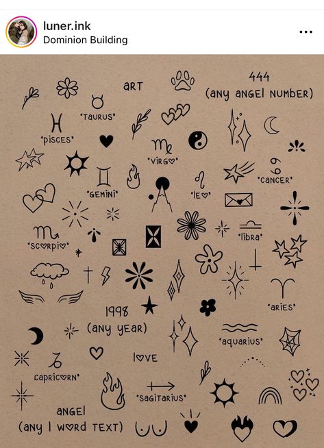 Scattered Minimalistic Tattoos, 2x2 Tattoo Ideas Simple, 2x2 Tattoo Ideas, Small Wrist Tattoo Ideas, Girly Doodles, Side Finger Tattoos, Minimal Tattoo Designs, Minimal Tattoo Ideas, Side Thigh Tattoos