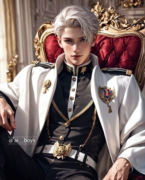 Prince Uniform Aesthetic, Prince Outfits Royal Medieval, Hot Prince Royal Aesthetic, Prince Aesthetic Royal Fantasy Outfit, Prince Uniform, Medieval Prince Outfit, Royal Gaurd Outfits Male, Medieval Clothing Male Prince, Royal Anime