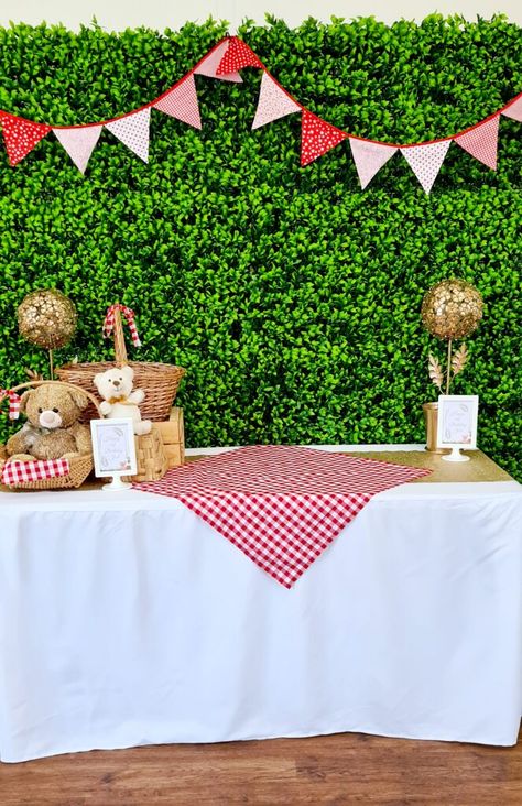 Teddy Bear Picnic Aesthetic, Teddy Bear Picnic First Birthday, Teddy Bear Backdrop, Eloise Birthday, Bear Backdrop, Luxe Picnic, Teddy Bear Picnic Birthday Party, Teddy Bears Picnic, First Birthday Party Favor