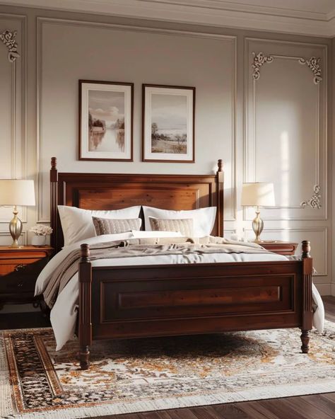 43 Dark Bedroom Furniture with Light Bedding - Home Soils Dark Cherry Bedroom Furniture, Light Bedding, Vintage Modern Bedroom, Cherry Bedroom Furniture, Walnut Bedroom Furniture, Traditional Bedroom Furniture, Dark Bedroom Furniture, Maple Furniture, Inner Sanctum