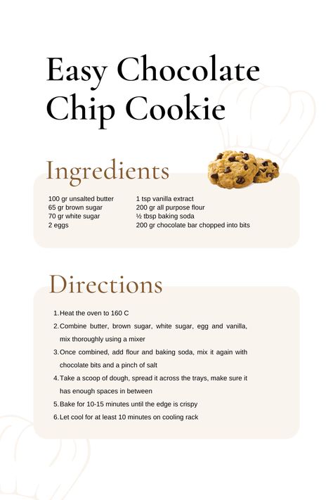 🍪 Easy Chocolate Chip Cookies. Easy Choc Chip Cookies Recipes, Easy Choc Chip Cookies, Chocolate Chocolate Chip Cookie Recipe, Chocolate Chip Cookies Recipe Easy, Best Choc Chip Cookies, Choc Chip Cookie Recipe, Chocolate Chip Recipe, Simple Chocolate Chip Cookie Recipe, Chip Recipe