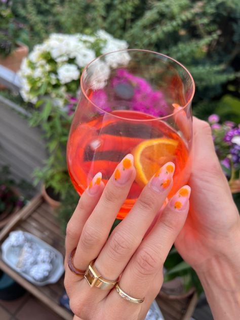 Aperol Nails, Aperol Spritz Nails, Nails 2024, Aperol Spritz, Vintage Vibes, Nails Inspiration, Nail Inspo, Assessment, Manicure