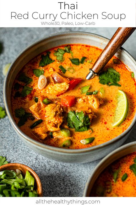 Recipes With Thai Red Curry Paste, Thai Red Curry Chicken Noodle Soup, Red Thai Soup, Red Curry Soup Coconut, Red Curry Chicken Soup, Thai Red Curry Chicken Soup, Recipes Using Red Curry Paste, Thai Curry Chicken Soup, Recipes With Red Curry Paste