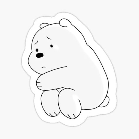 Ice Bear Stickers | Redbubble Ice Bear Sticker, Save The Polar Bears, Mothers Day Drawings, Ice Bear We Bare Bears, Bear Sticker, Ice Bear, Friends Poster, Cute Laptop Stickers, Ice Bears