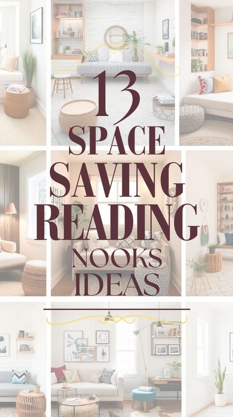 Struggling to find space for a reading nook? 📖✨ These 13 genius small-space solutions help you create a cozy, functional, and beautiful reading corner anywhere!
​✔️ Smart furniture hacks for compact areas
​✔️ Chic book storage solutions for small homes
​✔️ Cozy decor tricks that make every nook feel magical
​👉 Click to explore all 13 creative small reading nooks! Classic Quotes, Small Space Solutions, Smart Furniture, Reading Nooks, Book Storage, Furniture Hacks, Reading Corner, Cozy Reading Nook, Cozy Decor