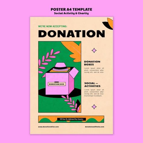 Charity donation poster template design ... | Free Psd #Freepik #freepsd #vertical-poster #poster-flyers #poster-template #print-templates Pamflet Donasi, Fundraising Design, Donation Poster, Fundraising Poster, Hair Donation, Charity Poster, Drive Poster, Fundraiser Flyer, Charity Donation