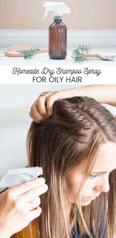 Easy natural DIY dry shampoo spray for oily hair. Made with nourishing ingredients and the best essential oils for hair growth and shine. #diydryshampoo Best Essential Oils For Hair, Essential Oils For Hair Growth, Homemade Dry Shampoo, Dry Shampoo Spray, Oils For Hair Growth, Oily Hair Shampoo, Natural Dry Shampoo, Oils For Hair, Diy Dry Shampoo