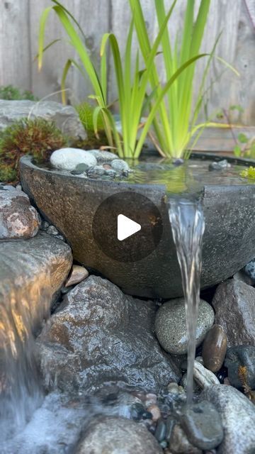 S T R E A M W O R K S   D E S I G N S on Instagram: "Can’t get enough of this mini waterfall😍💧

#waterfall #pondlesswaterfall #waterfeature #frontdoor #garden #watergarden #frontdoorfountain #fountain #landscape #landacapeideas #backyardideas #goals #vancouver #northvancouver" Backyard Fountains Landscaping, Fountain Landscape, Mini Waterfall, Fountains Backyard, Pond Fountains, Dream Yard, Waterfall Fountain, Garden Fountain, North Vancouver