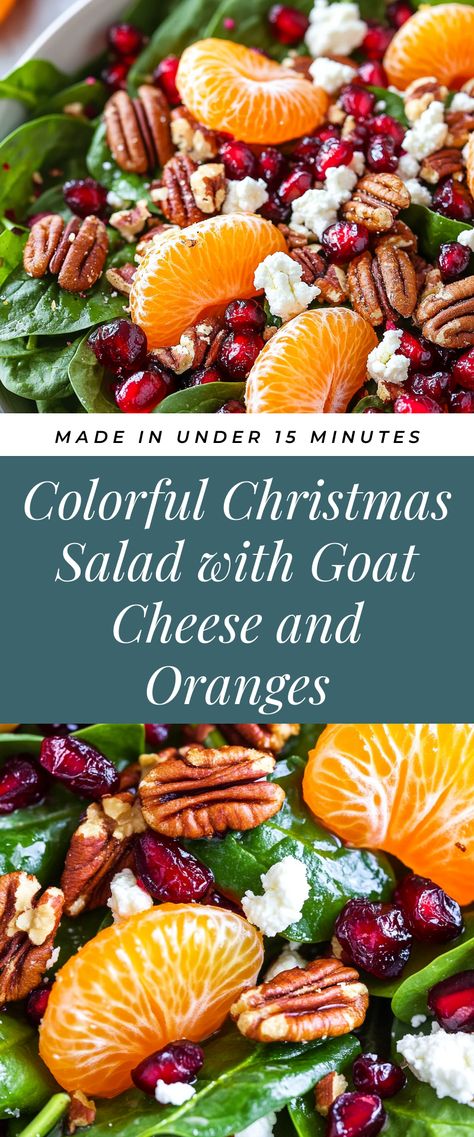 Image for Colorful Christmas Salad with Goat Cheese and Oranges Clematis Varieties, Christmas Salad Recipes, Salad With Goat Cheese, Christmas Salad, Holiday Salads, Christmas Salads, Individual Salads, Goat Cheese Recipes, Orange Christmas