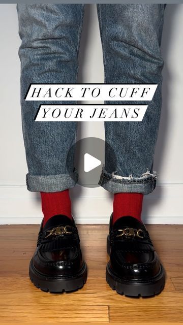 Rebecca Kahane Pankow on Instagram: "The better way to cuff your jeans. Are you going to try this method?" How To Cuff Jeans, How To Cuff Your Jeans, Cuffing Jeans, Cuff Jeans, Clothes Hacks, Clothing Tips, Cuffed Jeans, Clothing Hacks, Cuff